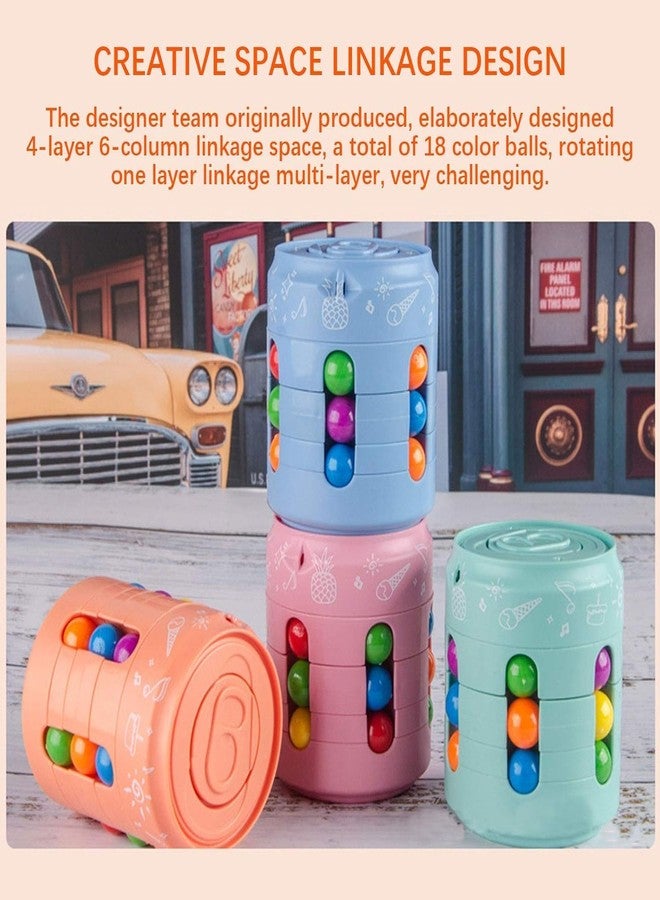 Dwariyan Sparkan Magic Rainbow Puzzle Ball - Multicolor Decompression Rotating Beads Fidget Cube Toy For Kids & Adults - Portable Stress Relief & Focus Toy |Unisex - Image 4